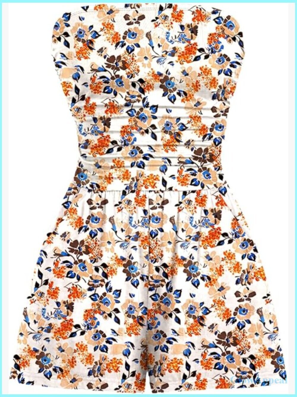 Strapless Romper Jumpsuit Summer Casual Off Shoulder Beach Vacation Wear